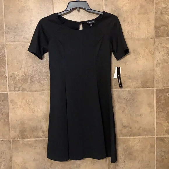 xl black dress Notchy Pencil Front Slit Shapewear Dress - Black